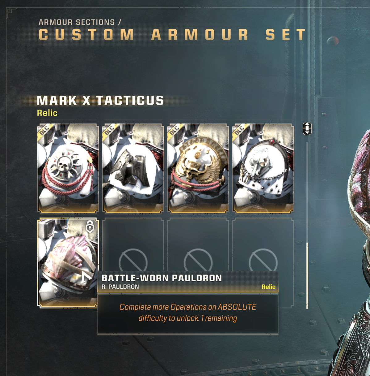 Pso2 Samurai Pauldron battle-worn pauldron not unlocking - Space Marine 2