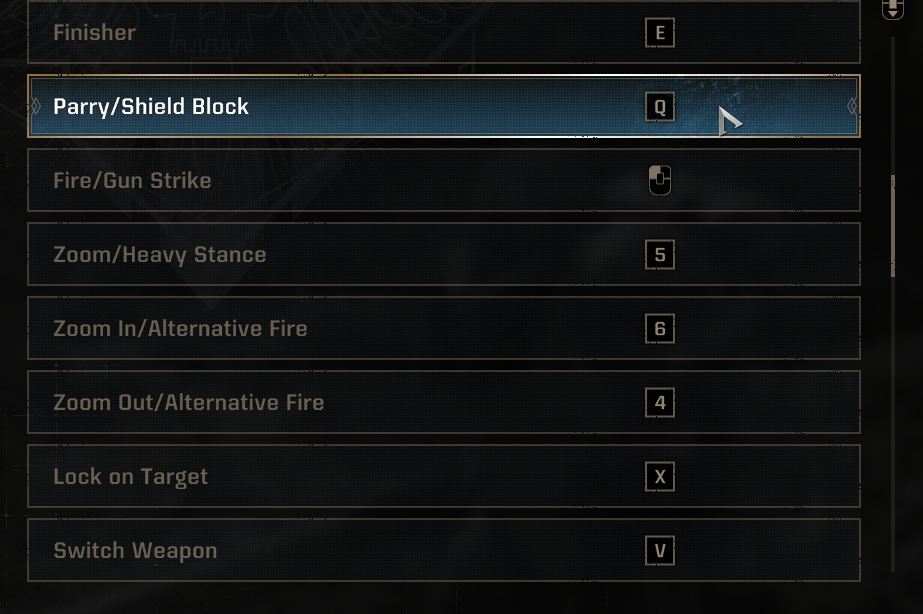 Q Keybind Can't use Q as keybind - Space Marine 2