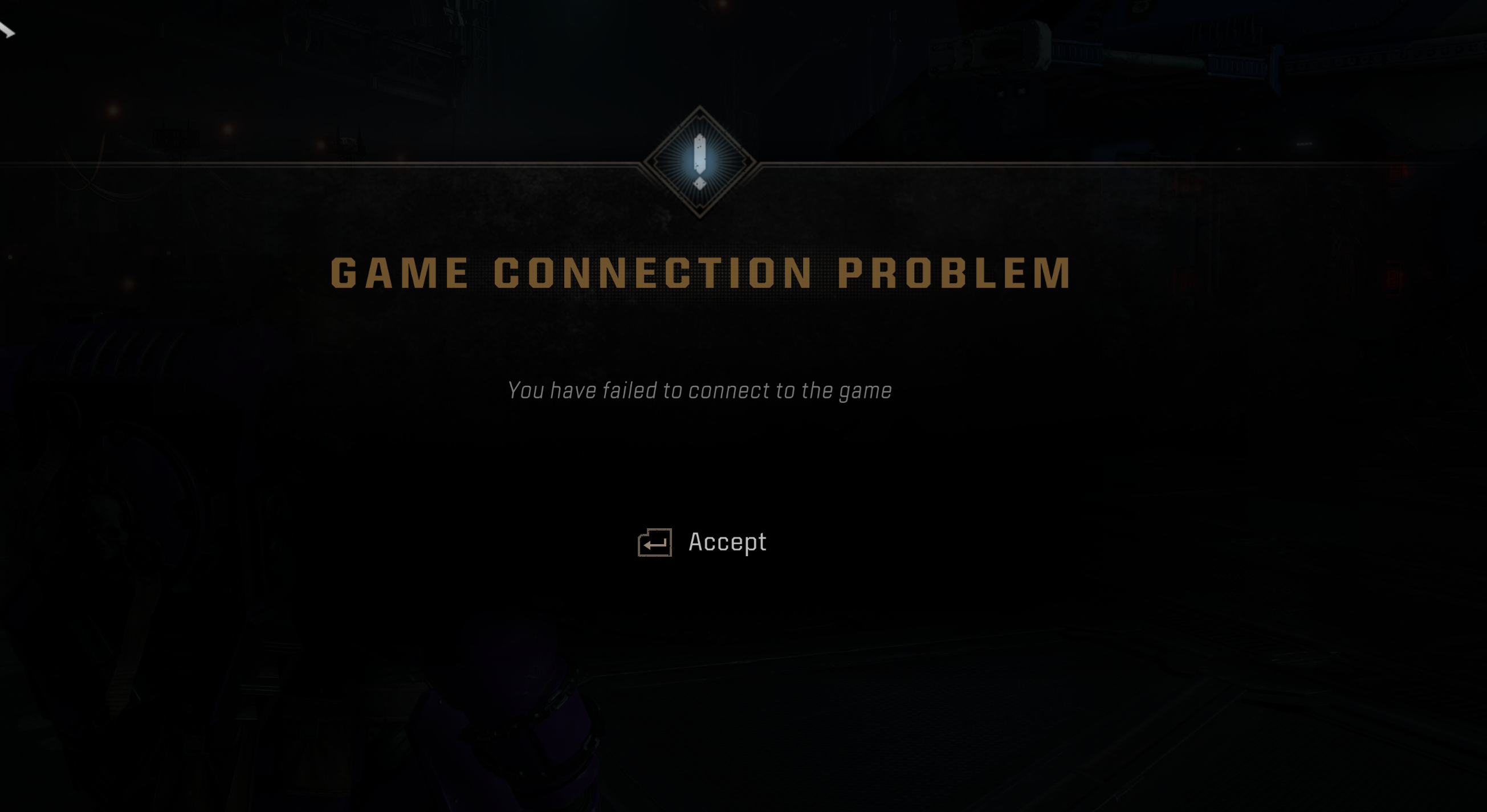 Game Connection Problem (You have failed to connect to the game ...
