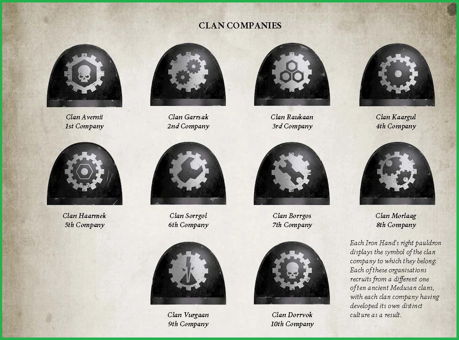 Chapter Command Pauldron Company Markings - Pauldron Colour Patterns - Space Marine 2