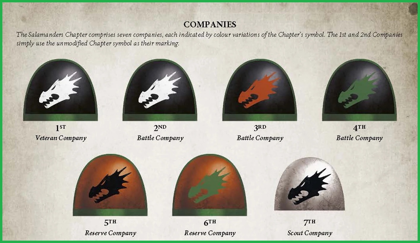Company Markings - Pauldron Colour Patterns - Space Marine 2