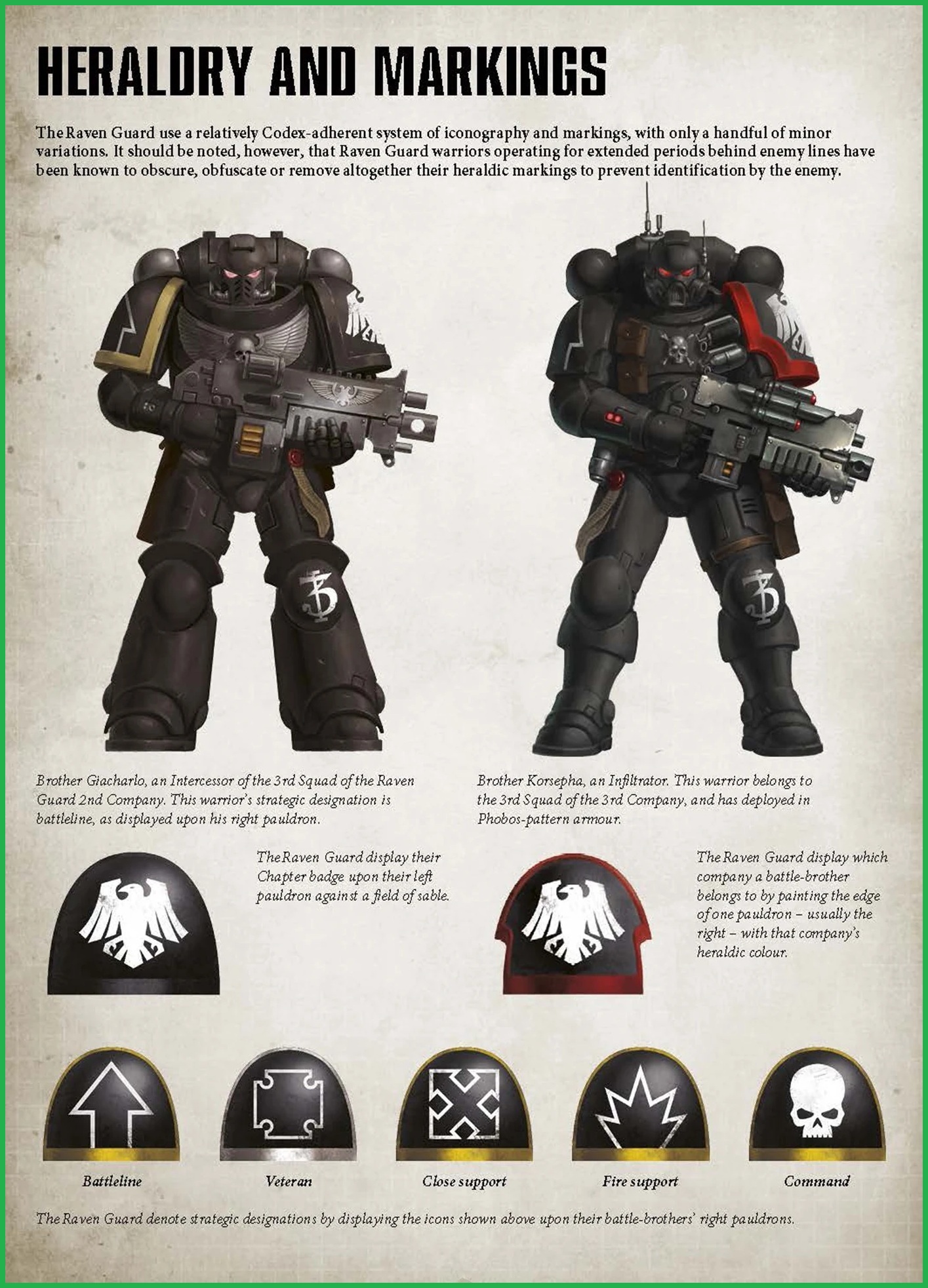 Company Markings - Pauldron Colour Patterns - Space Marine 2