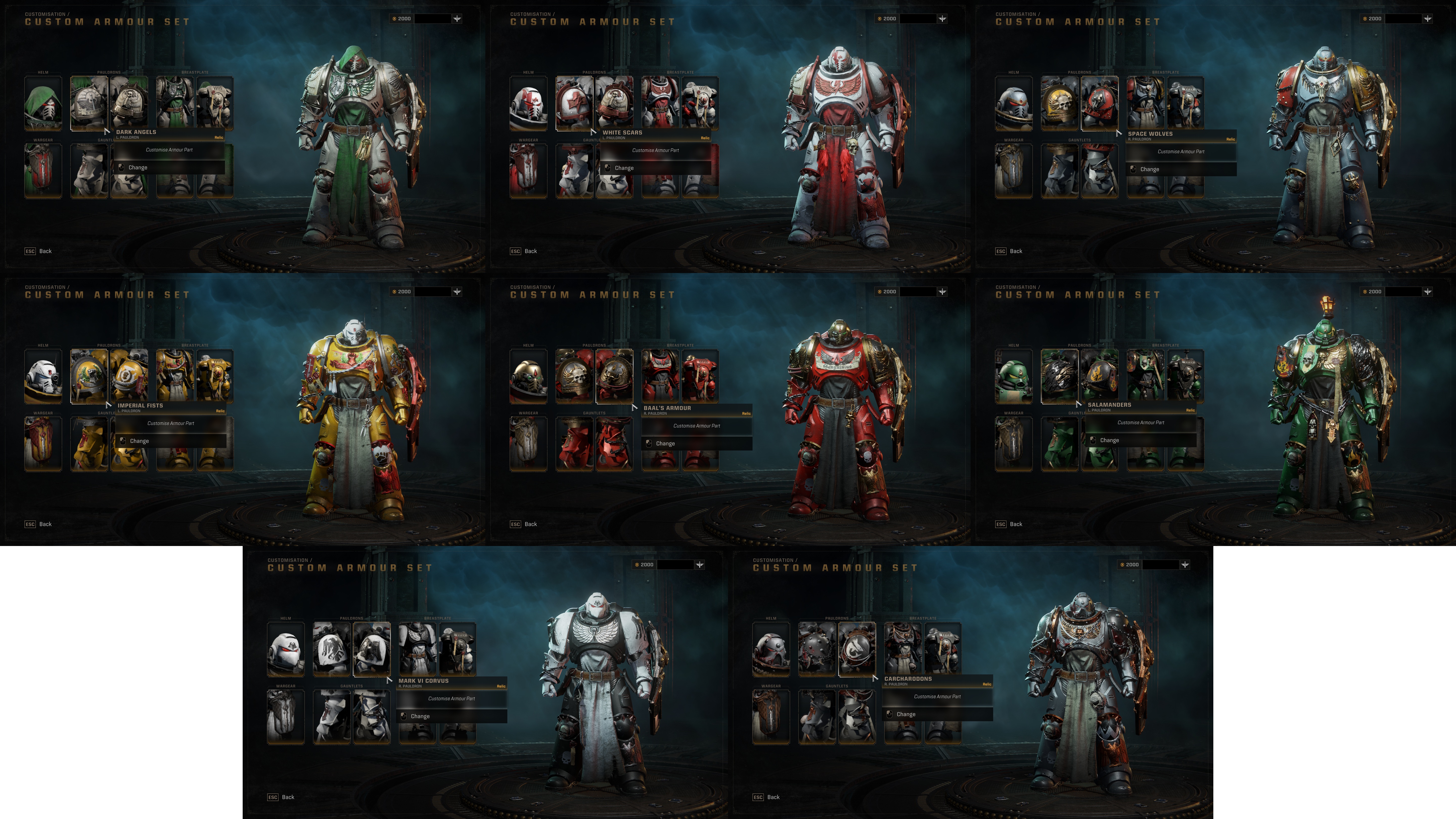 Chapter Command Pauldron Chapter&Champion Pack Pauldrons - Space Marine 2
